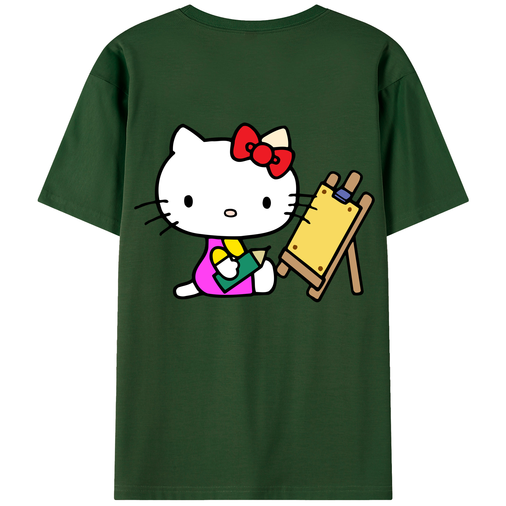 （画像用） Hello Kitty ハローキティ 綿100％半袖Tシャツ（背面プリント）